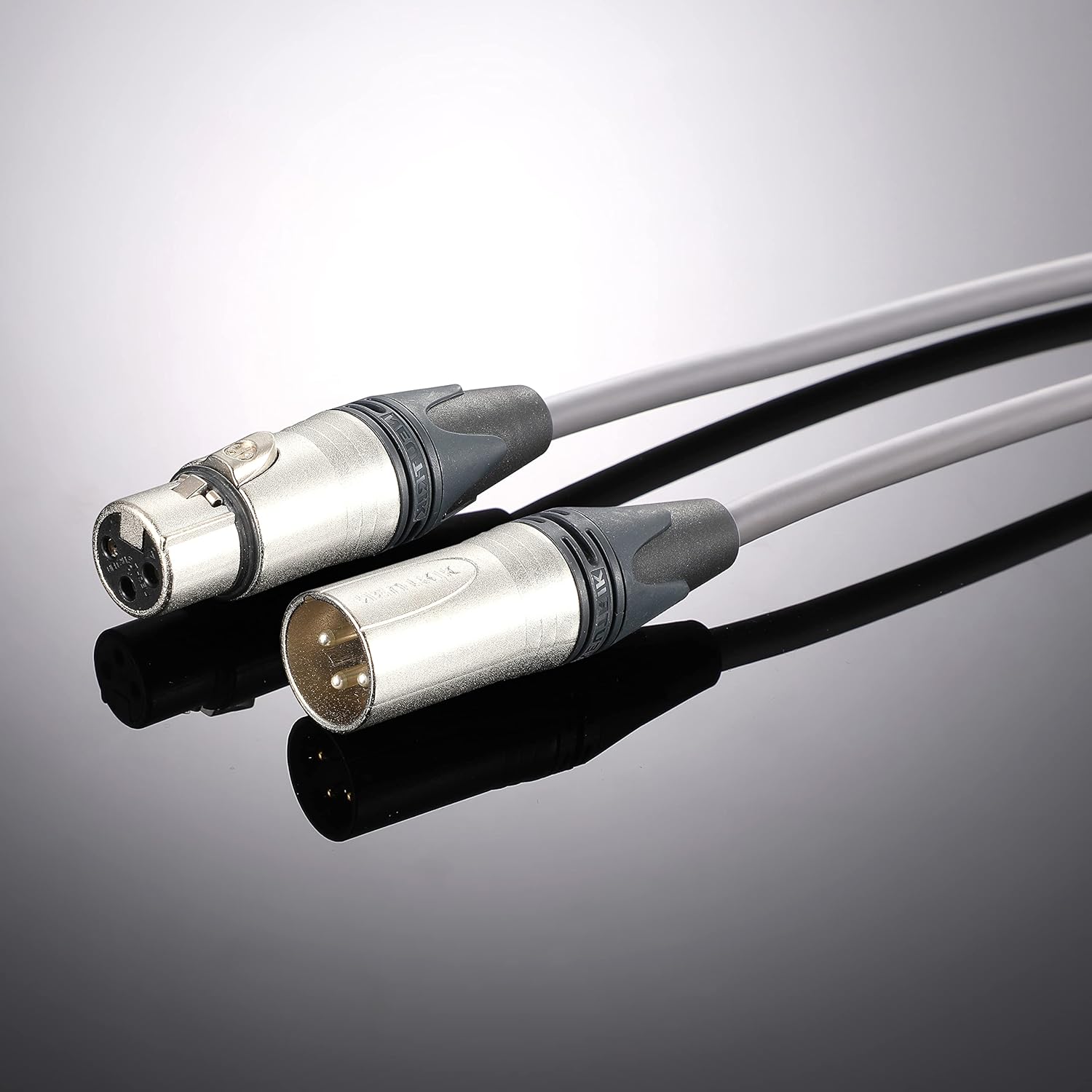 DIY Customized Line Audio Microphone XLR Cable, CANARE L-4E6 Wires NEUTRIK Silver-Plated 3 Pin XLR Male Female Plug, for Mixer Microphone Condenser Connection Extension Cable (10 Meters/Pack)