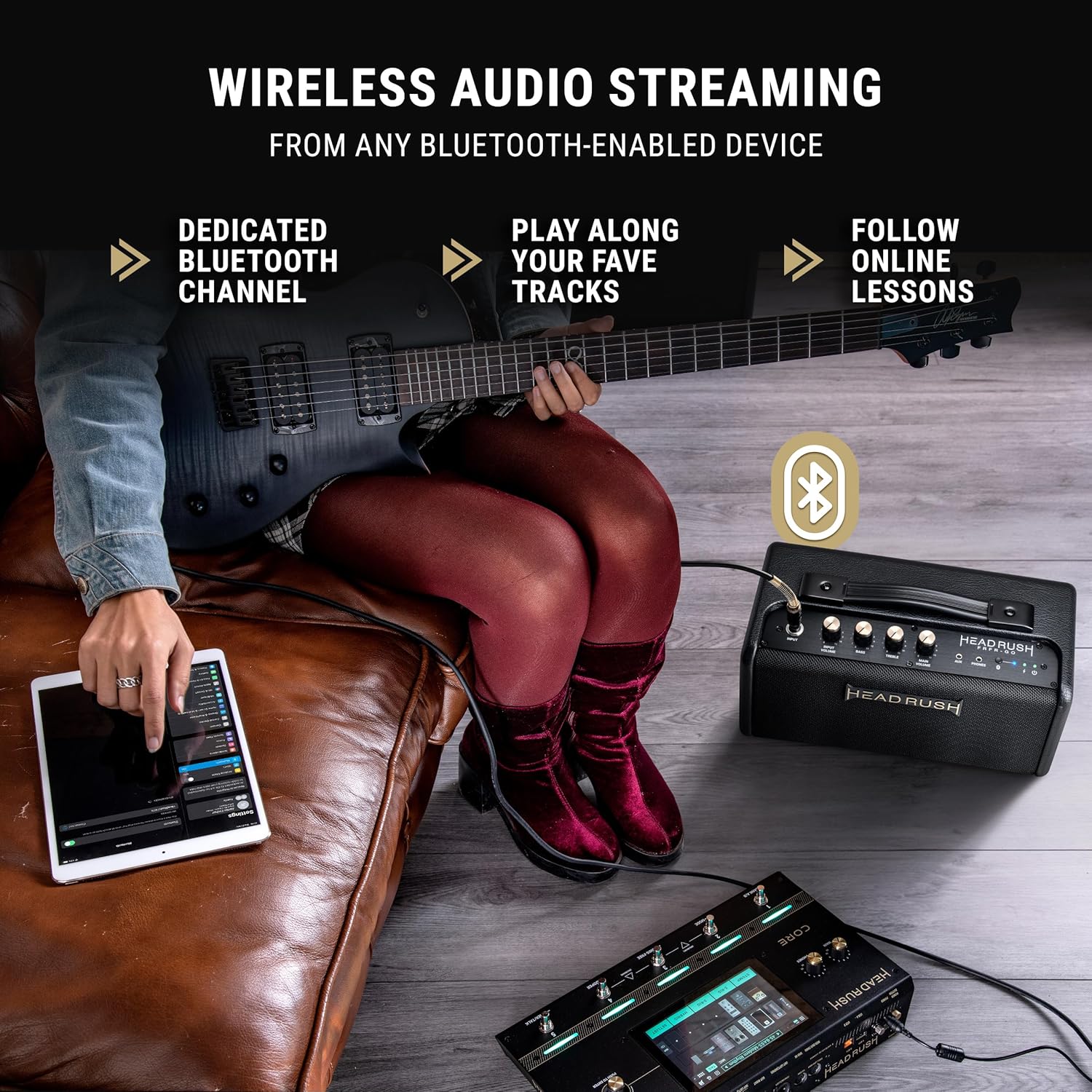 HeadRush FRFR-GO - 30W Electric and Bass Guitar Amplifier with Dual 3