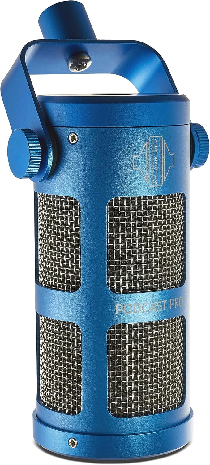 Sontronics Podcast Professional Dynamic Mic for Podcast, Broadcast, Streaming, Gaming & VC - XLR Connection, No Phantom Power Required - Lifetime Microphone Warranty - Designed & Built in UK (Blue)