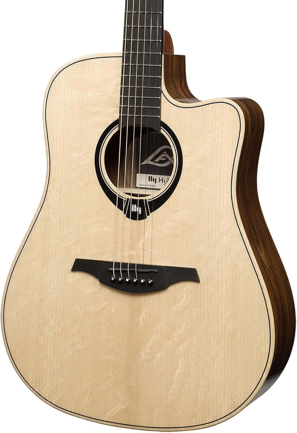 LAG Guitars HyVibe 30 Dreadnought Cutaway Gloss HV30DCE