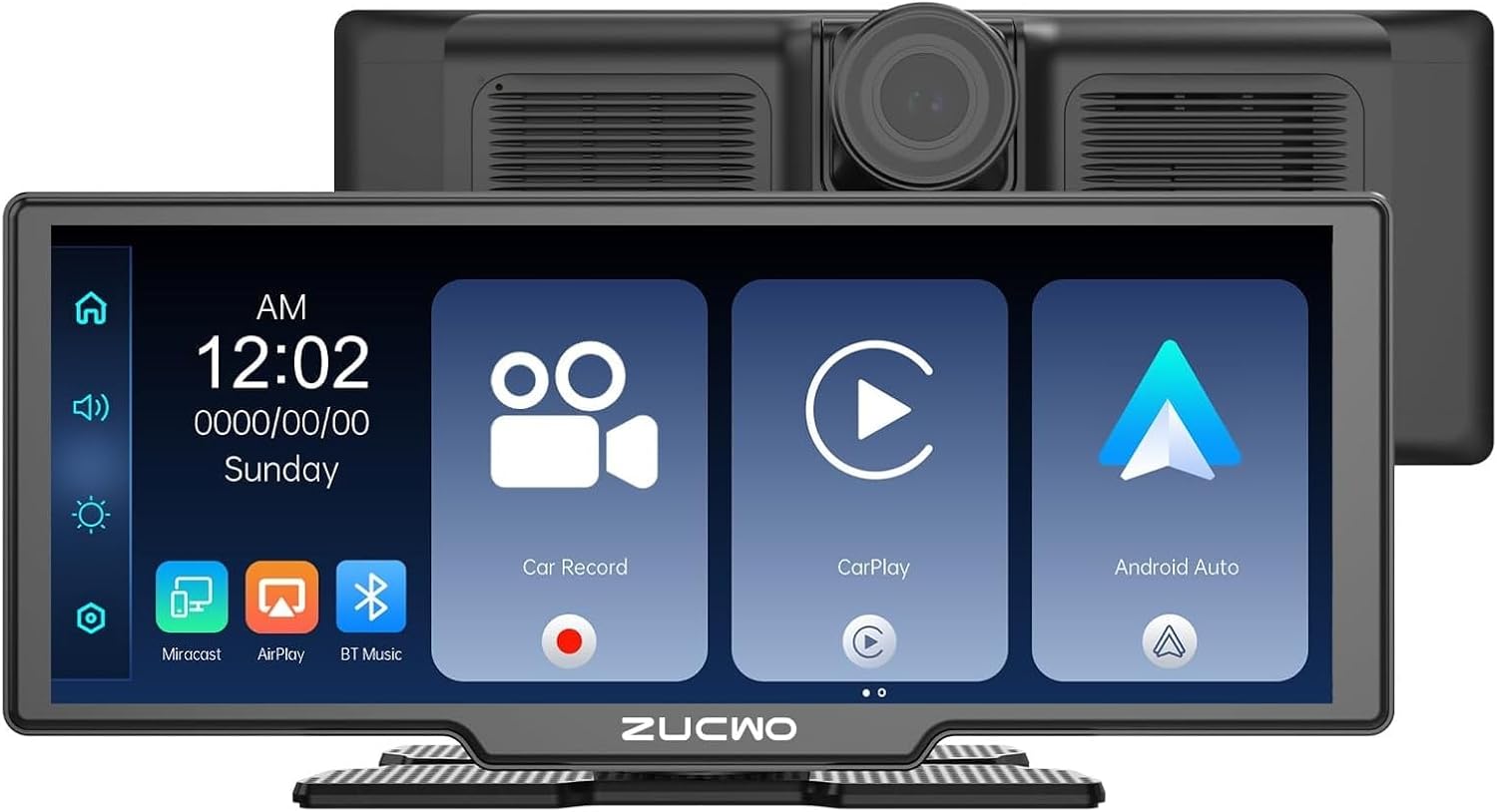 Portable Wireless CarPlay Screen for Car, Apple CarPlay & Android Auto Touch Screen Car Stereo with Bluetooth, BT Music, Navigation, Car Record for Vehicles (11.26 Inch)