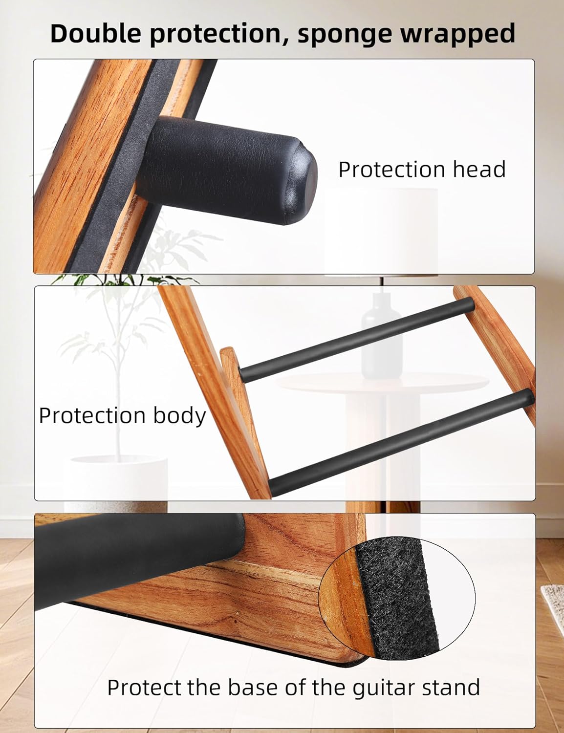 Mr.Power Universal Multi Purpose Guitar Stand Rack with Light, Adjustable Guitar Holder with Soft-Padded Protect for Eectric Guitar Bass, Acoustic Folk Classical Guitar, Banjo, Mandolin, Guitar Case (3 Holder)