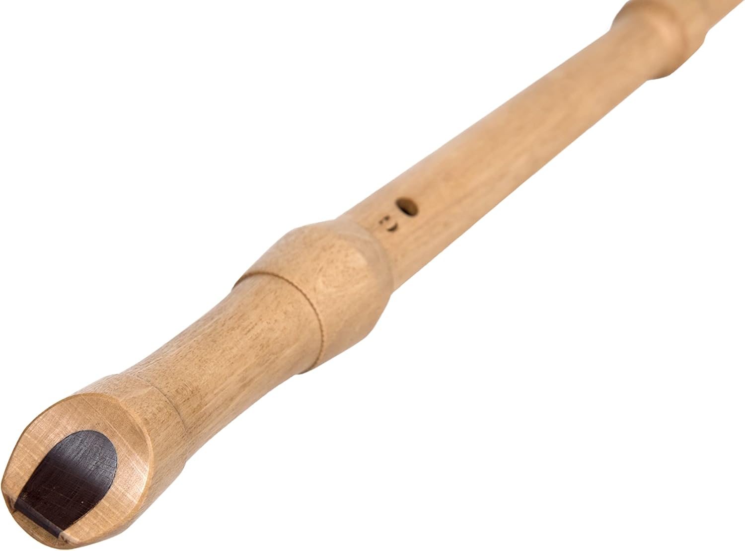 Whistle BCG-02 Student Soprano Recorder Hornbeam German System iVolga Wooden Block Flute Great Sound Hand Carved Folk Wind Music Instrument Woodwind Handmade Light Brown