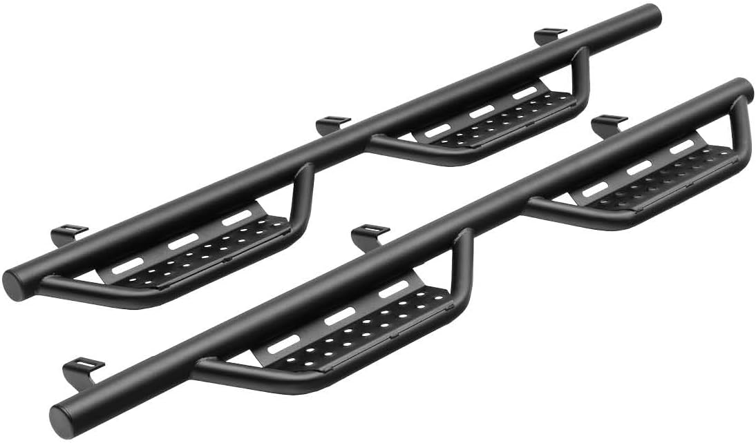 N-Fab Nerf Steps RS | Textured Black, Wheel-to-Wheel | 507416412 | Fits 2007-2018 Jeep Wrangler JK 4 Door All, SRW Gas