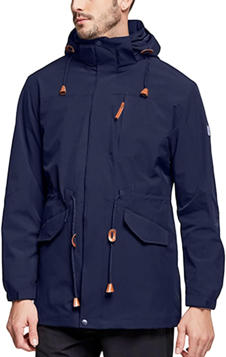 Men's 3 in 1 Winter Coats Water Resistant Ski Snow Warm Puffer Cotton Jacket With Pockets Windbreaker Jackets Outerwear