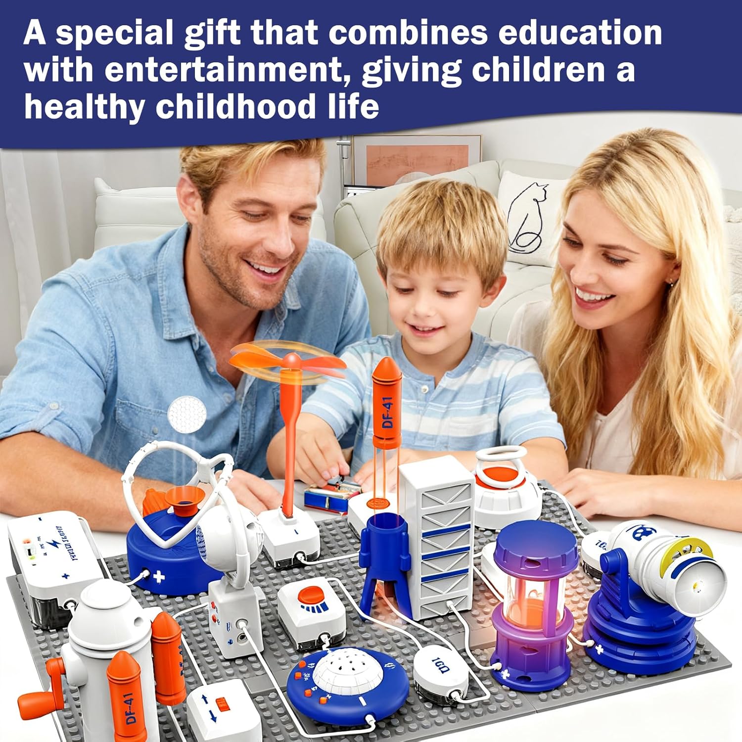 Science Toy Sets, AI Intelligent Voice Physics Circuit Electronic Building Block Puzzle Toy STEM Education Toy Set Holiday Birthday Gift 500+ Projects 66PCS for Students Kids Aged 3+