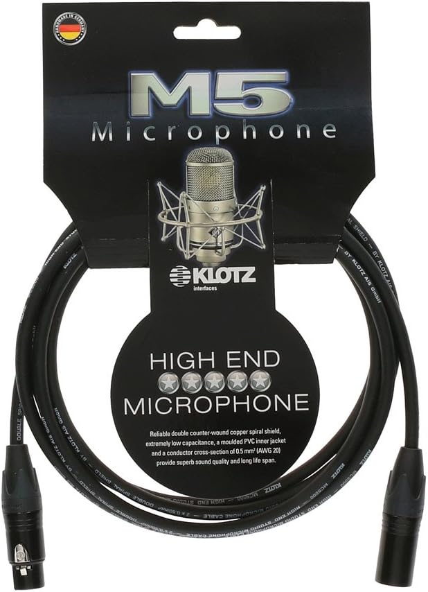 Klotz M5FM10 Microphone Cable, Male to Female, 33'