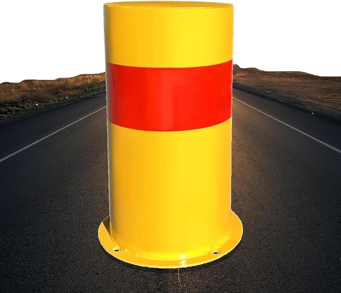 Metal -Collision Post Small Safety Barricade with Reflective Film, Thickened Warning Barricade Lock for Garage Car Park Supermarket - Thickness 2mm - Height 40cm (Color : Fixed Model)