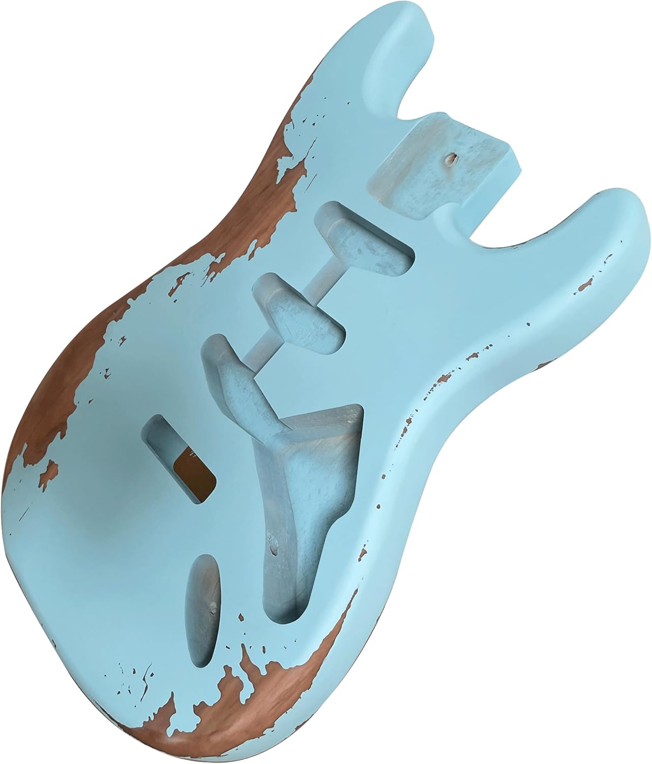 Relic Electric Guitar Body Stratocaster Style Nitro Top Alder Wood DIY Guitar Body S-S-S pickups Heavy Relic Guitar Body Blue