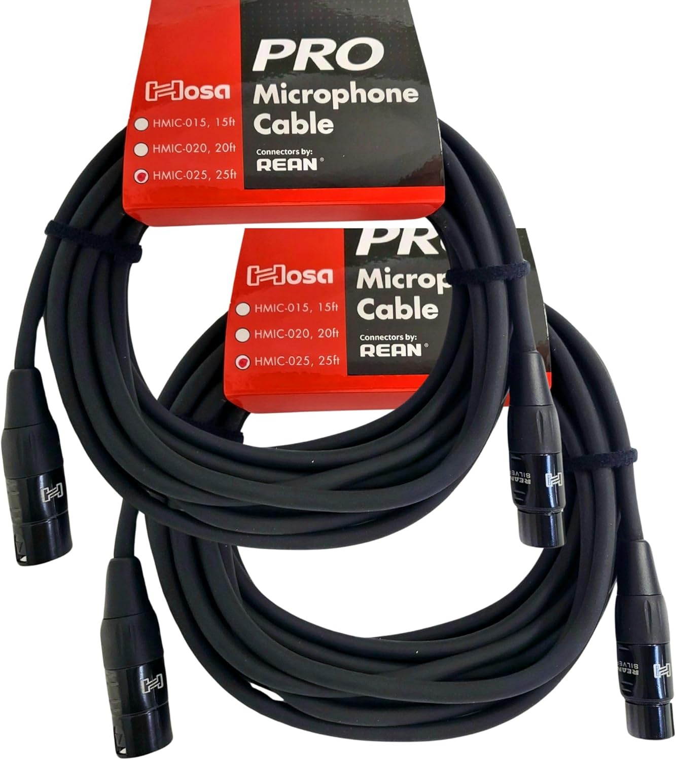 Hosa Technology 2X Professional 25 Ft. Rean XLR3F to XLR3M, 20 AWG x 2 OFC, 90% OFC Braid, Microphone Cable