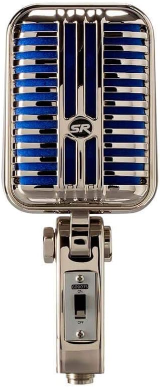 Monoprice Memphis Blue Classic Dynamic Microphone - Unidirectional, Retro-Style with Pop-Free On/Off Switch and Protective Case - Stage Right Series