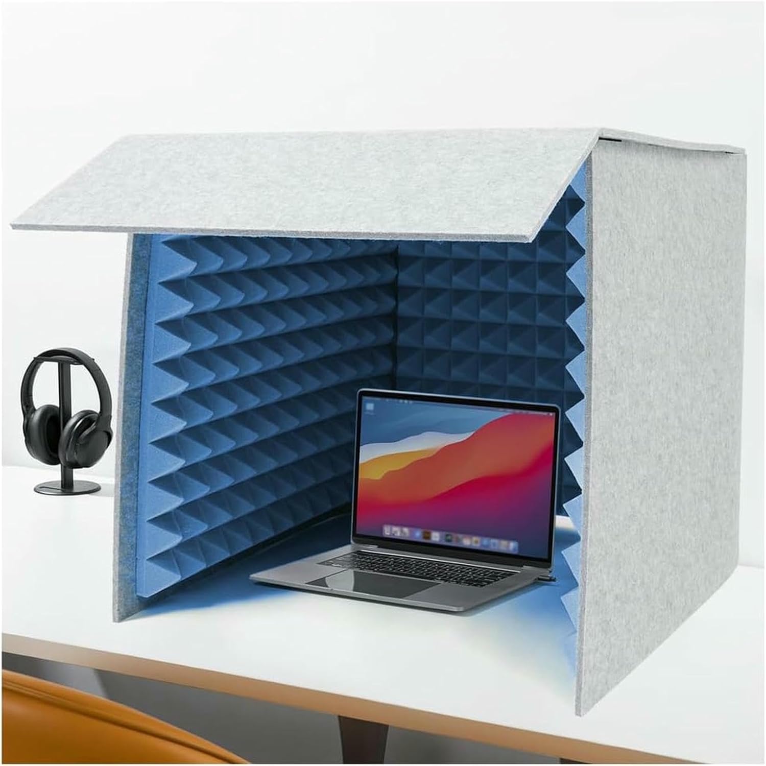 Modern Recording Booth, Cube Absorbing Shield to Filter Vocal, Portable Isolation Box, Sound Insulation Sponge Board for Music Studio Bedroom Home