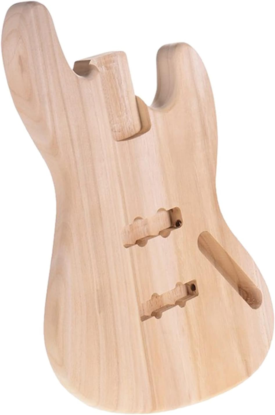 FLFL Unfinished Electric Bass Guitar Body, Bass Sycamore Wood Made Body for Guitar Lovers Unfinished Guitar Kit