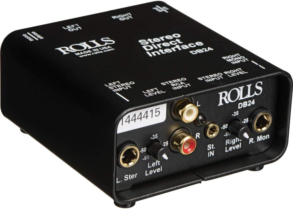 Rolls DB24 Passive Stereo Direct Interface with XLR Mic Cable