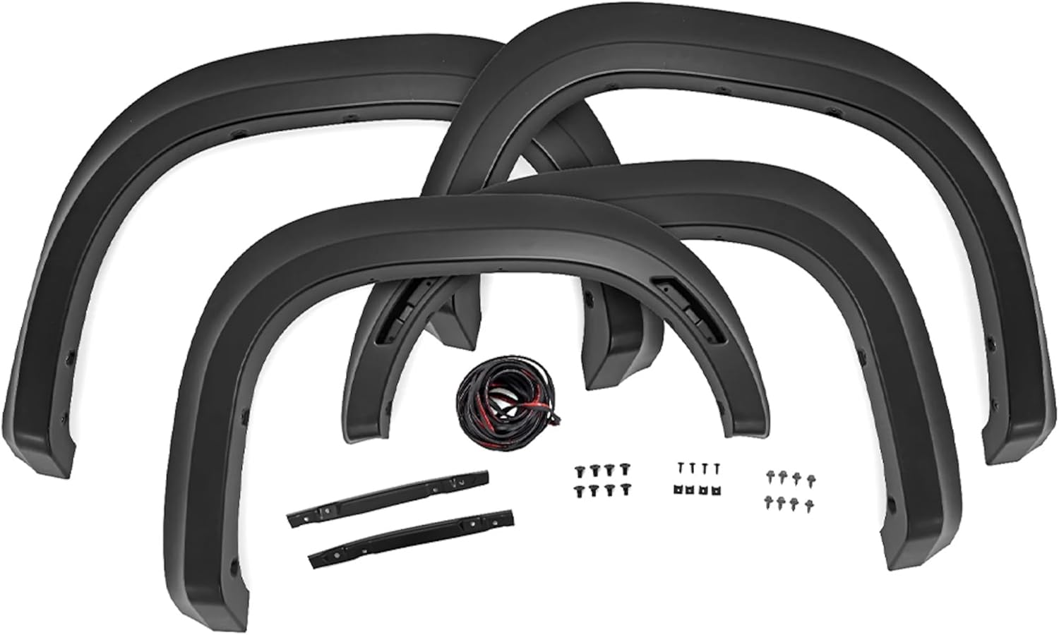 Rough Country Sport Style Fender Flares for Nissan Frontier (2022-2025) - Durable Tri-Blend ABS Flares, 1.25