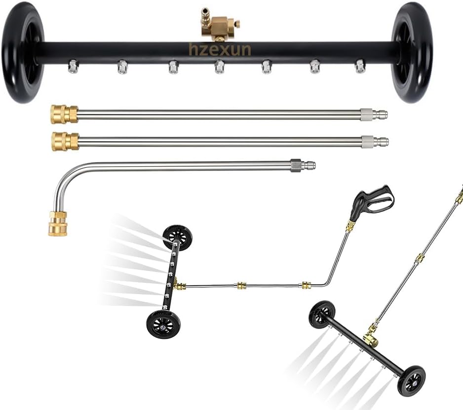 24 inch Pressure Washer Chassis Car Wash Tool Kit 7 nozzles spray car wash 4000PSI