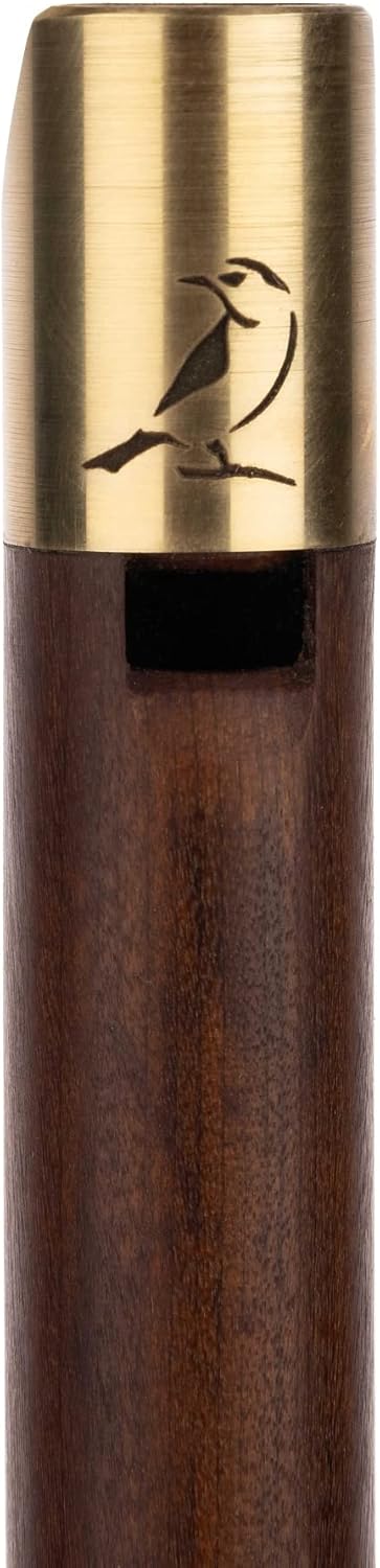 Key of D Wooden Whistle VDC-02 Padouk Great Sound Hand Carved Stabilized Wood Traditional Folk Wind Instrument Flute Orchestra Unique Woodwind Handmade Brown wood