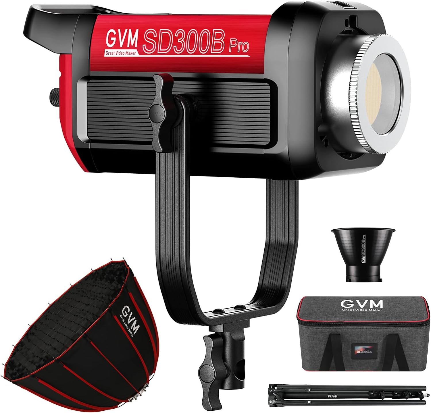 GVM Video Lighting 300W Bi-Color Studio Lights kit with Bowens Mount Softbox and Stand CCT 2700K~6800K CRI 97+ Continuous Lighting for Photography