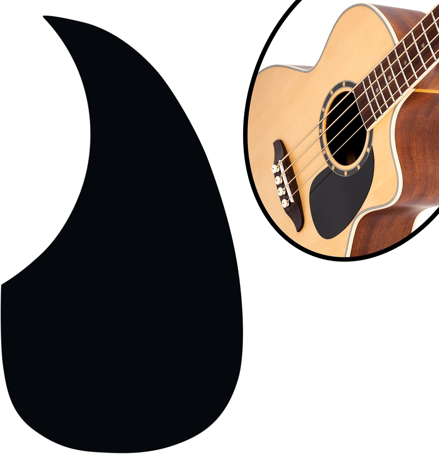 Ortega Guitars Deep Series 4 String Acoustic Bass Guitar, Right-handed, Natural, (D7CE-4)