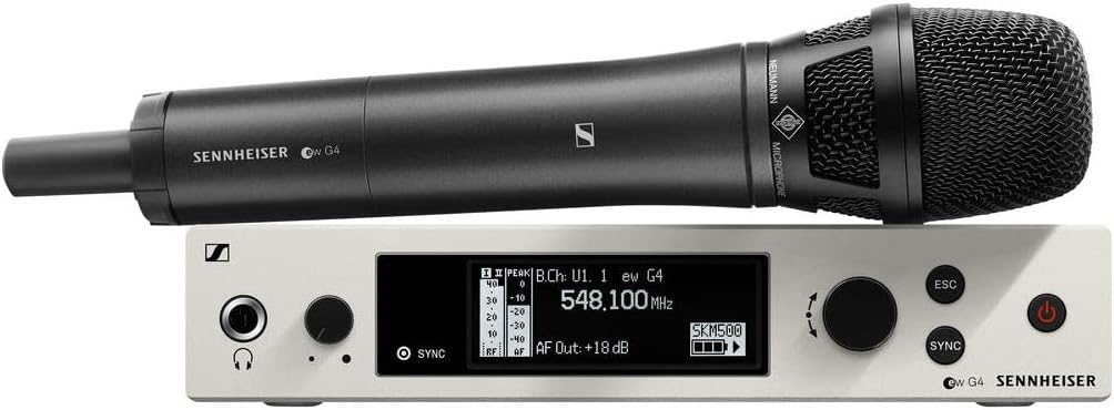 Sennheiser Ew 500 handheld wireless w/ Neumann KK205 Capsule GW1 (558-608Mhz),Black