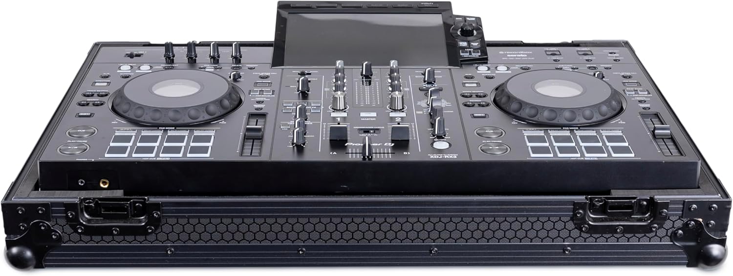 Headliner Pitch Black Low Profile Flight Case Compatible with Pioneer XDJ-RX3 with Wheels