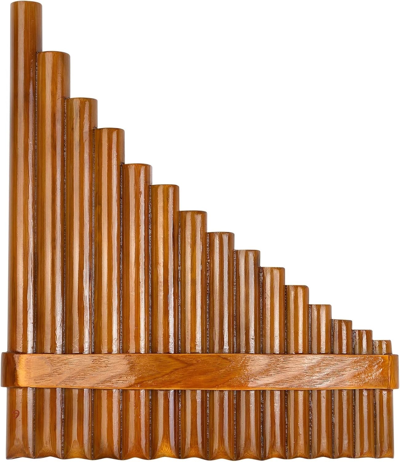 PanPipes Woodwind Instrument 15-Pipe G-Tone Bamboo Pan Flute with Hoop (Color : Left-Hand)
