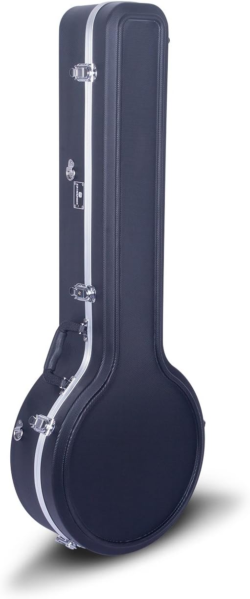 Crossrock CRA860BJBK ABS Molded Hardshell Banjo Case,Backpack Style,For 5-string Resonator/Gibson Tenor Banjo, Black