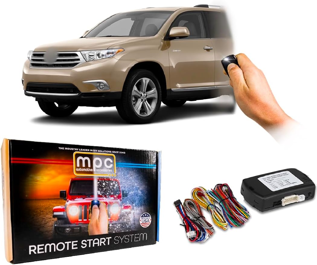 MPC Remote Start Kit Compatible with Toyota Highlander 2008-2013 || Hybrid Only || Push Lock 3X to Start || USA Tech Support