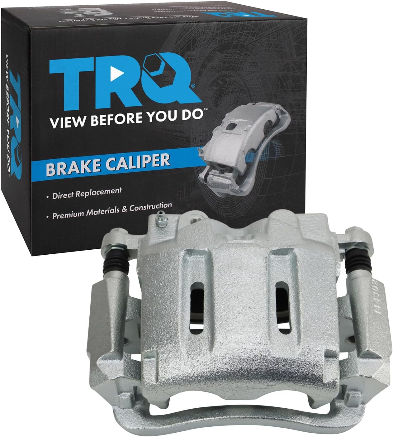 TRQ Front Left Brake Caliper w/Bracket Drivers Side Compatible with 2005-2012 Ford F-250 Super Duty F-350 Super Duty