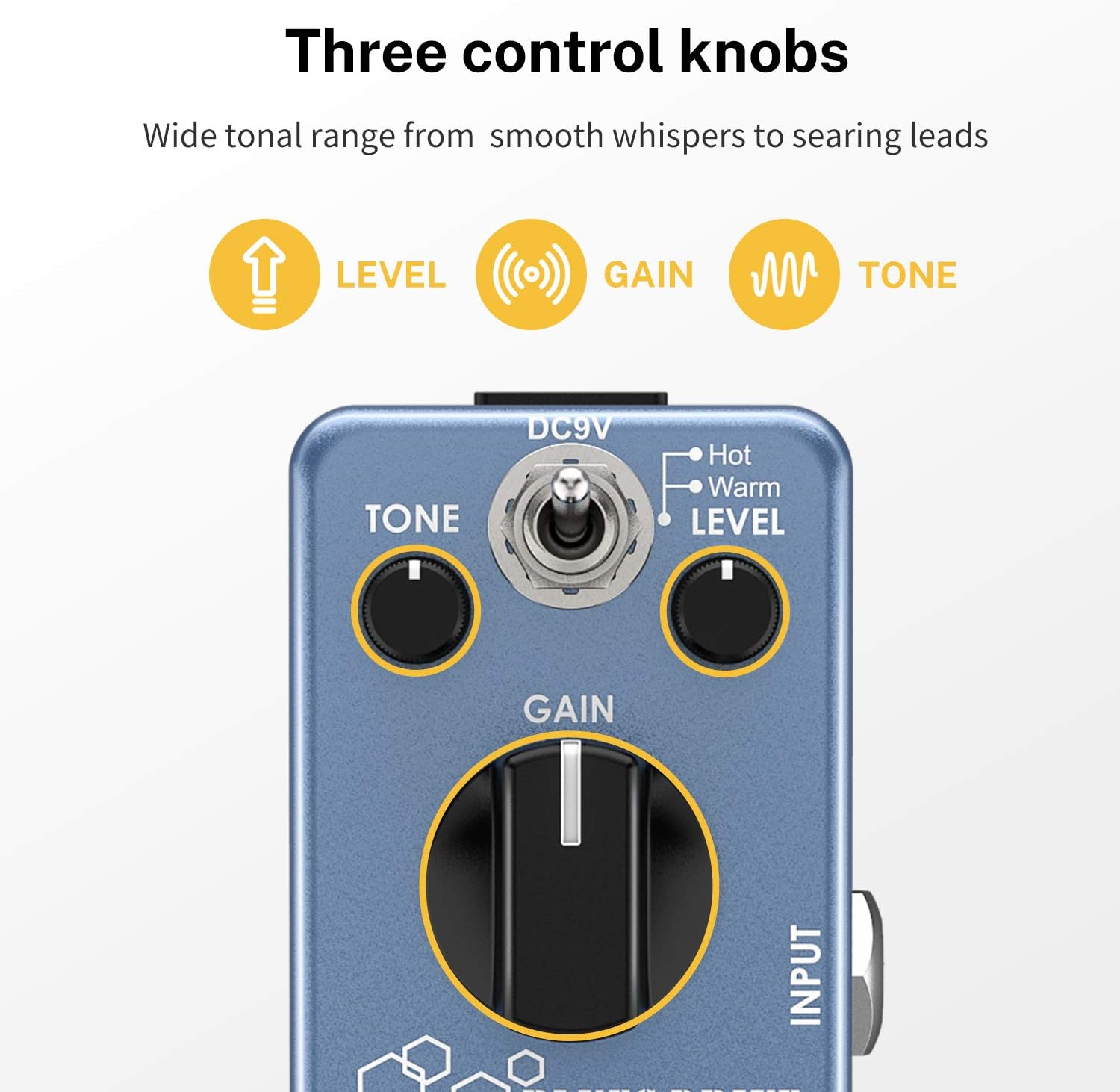 Donner Hush I Travel Guitar Portable Acoustic Guitar-Overdrive Guitar Pedal