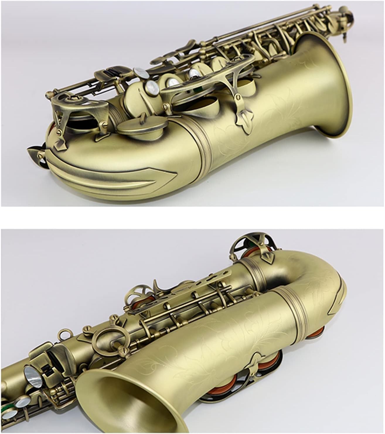 Sax Beginners Kit Antique Finish EB E Flat Alto Saxophone Sax Shell Key Carve Pattern Instrument with Case Other Aeccessaries Wind Instrument