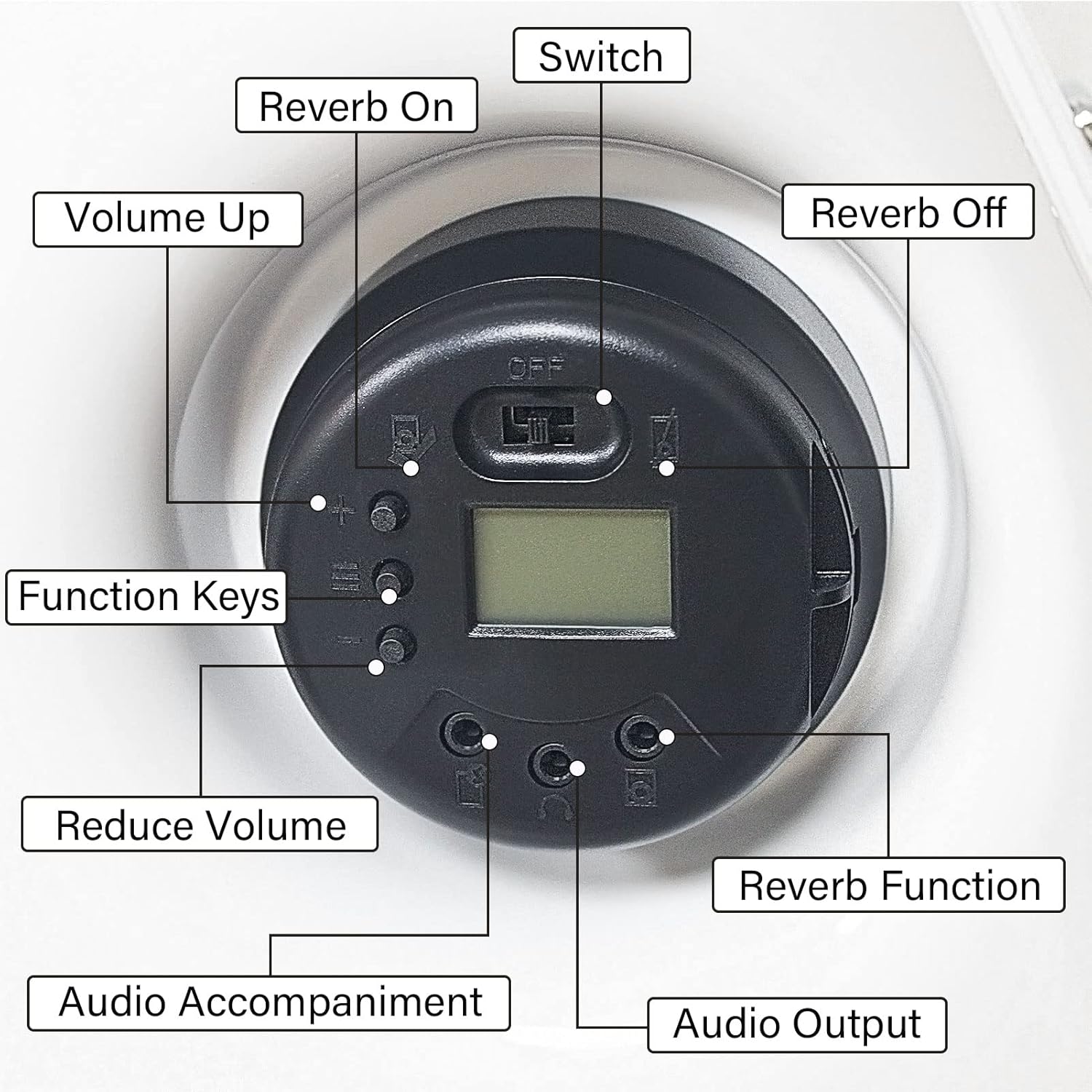 Alto Saxophone Muffler & Noise Eliminator - Multifunctional Electronic Pickup Mute for Beginners, Practice Anywhere Without Disturbing Others (white)