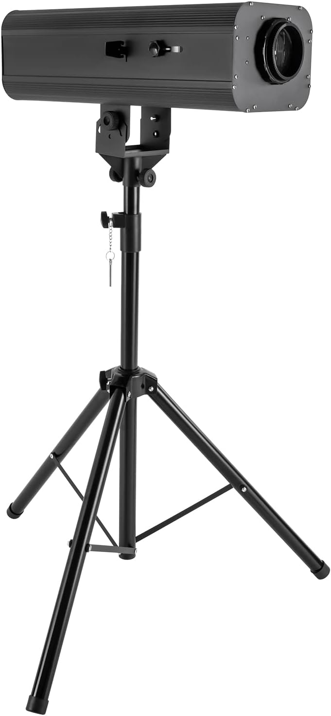 230W Stage Spotlight, LED Spotlight w/Stand Follow Spot Light Manual Control Stage Light Adjustable Aperture, Professional Performance Lights for TV Stations Theatres Museums