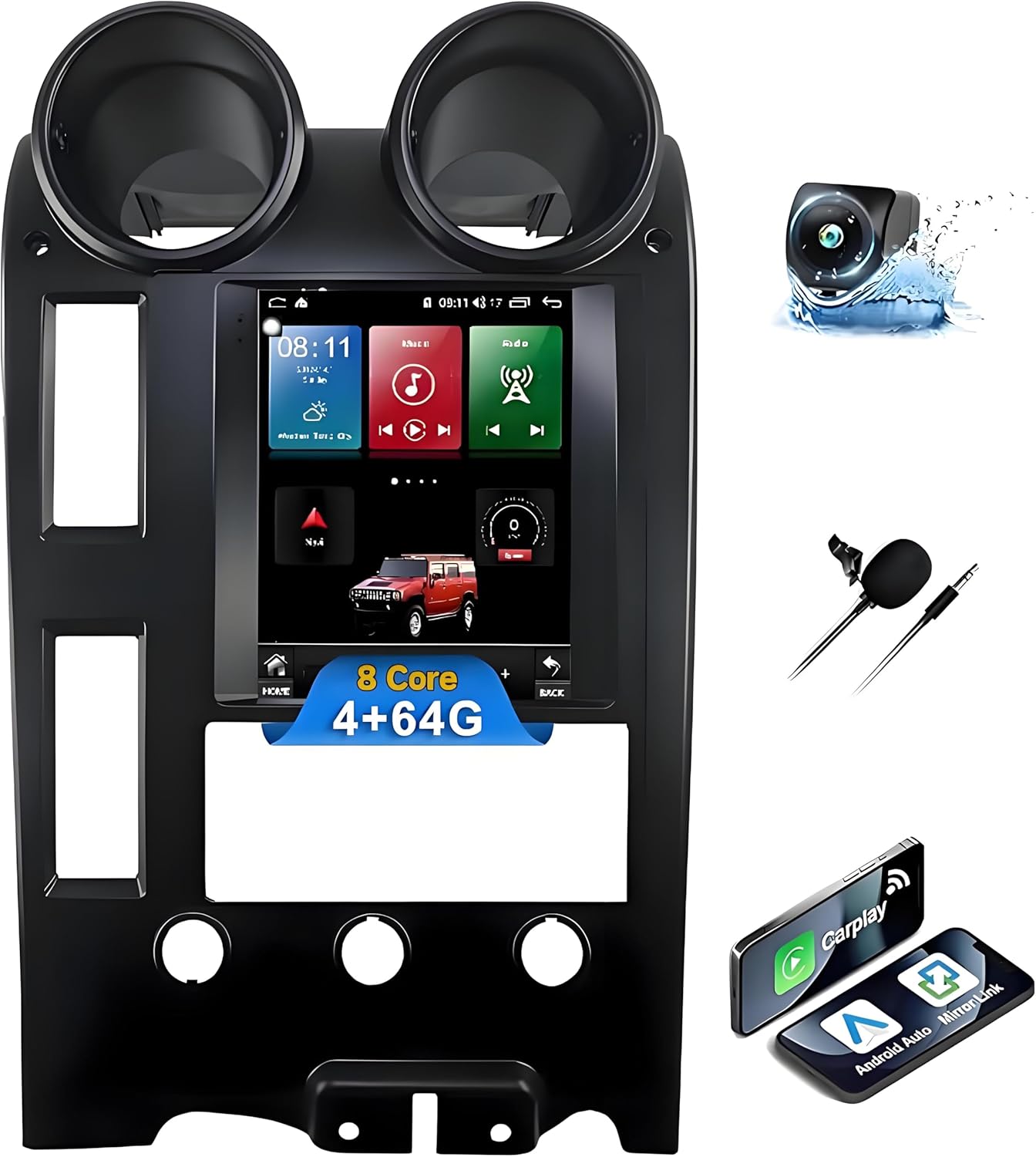 8-Core [4+64G] Car Radio for Hummer H2 2002-2007, 9.7