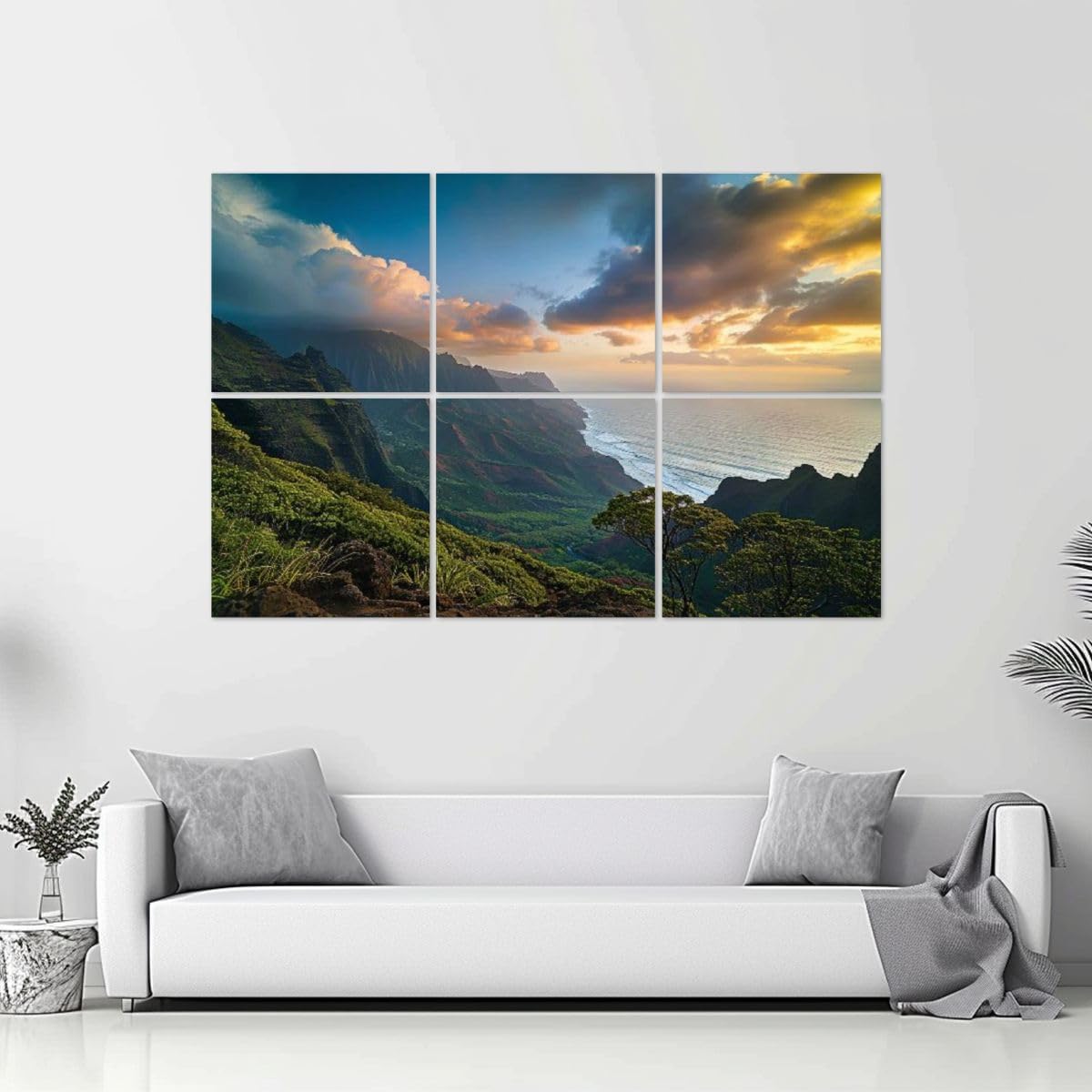 6 Pack Art Acoustic Panels Hawaii Soundproof Wall Panels, 48