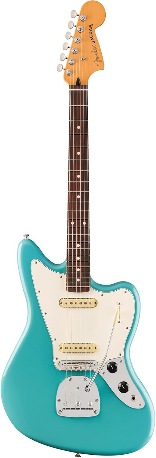 Fender Player II Jaguar - Aquatone Blue Bundle with Gig Bag, Strap, Cable, 3-Pack Picks and Guitar Cleaning Kit
