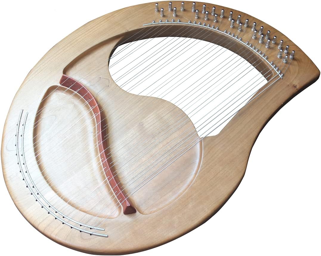 29 Tones Soild Wood Lyre Chromatic Scale Harp String Musical Instrument Leier