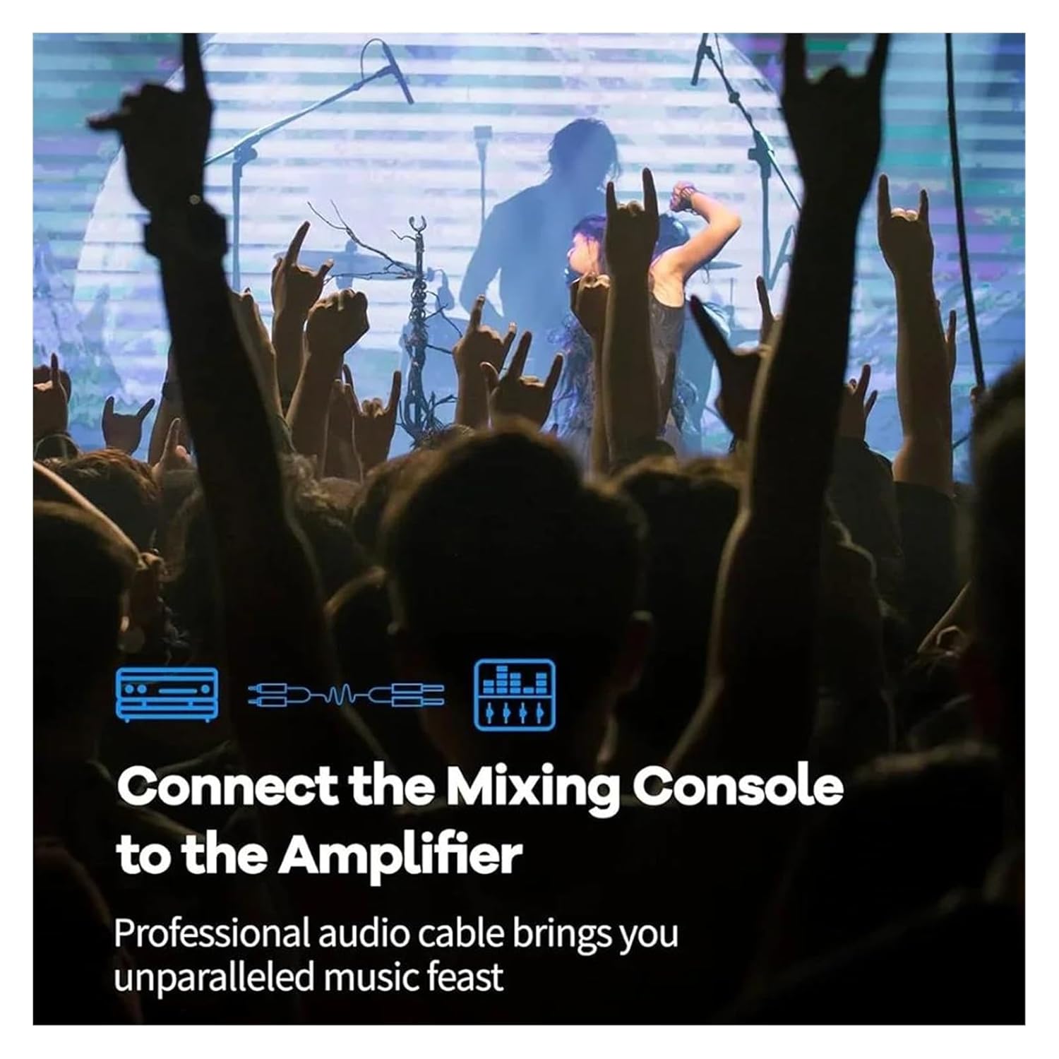 Guitar Audio Cable 6.35mm to Cable Dual 1/4 Male to Dual Male Stereo Cable for Guitar Receiver Speaker Amplifier Home Theater(Pack of 3,10m)