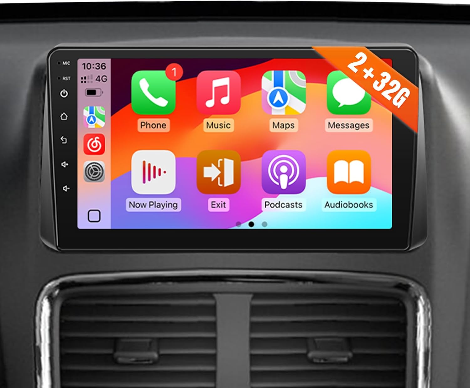 Leadfan Car Radio for Dodge Grand Caravan 2011-2020 Chrysler Town & Country 2011-2016 Grand Voyager 2011-2015 with Carplay Android Auto, 9inch Screen Bluetooth/FM/GPS/SWC, 2G+32G, Backup Camera