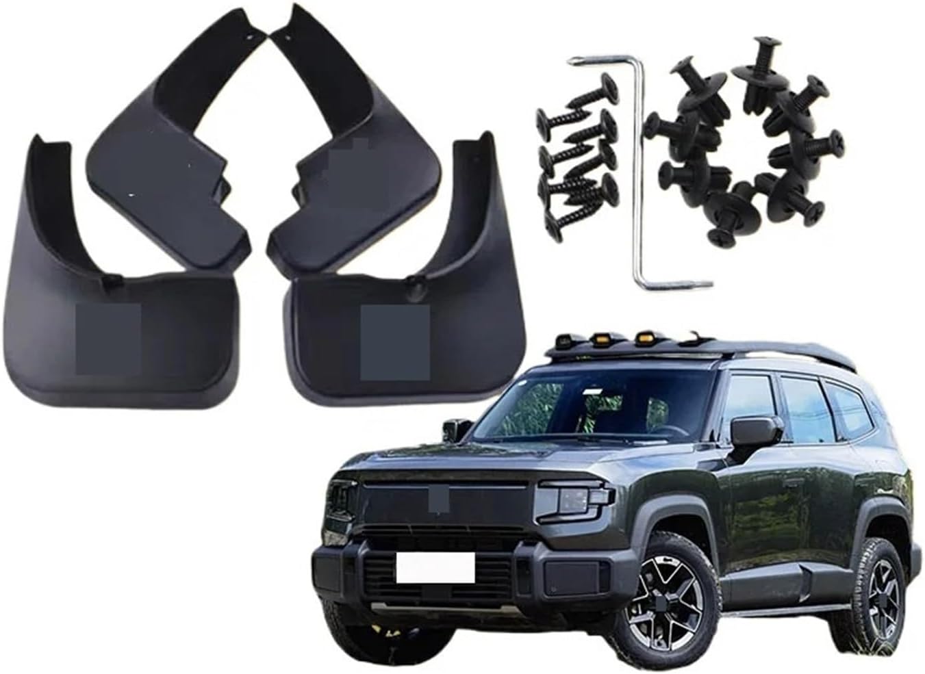 Compatible For DEEPAL G318 2024 End Version Front And Rear Wheel Mudguard Soft Rubber Car Accessories(BLUE)