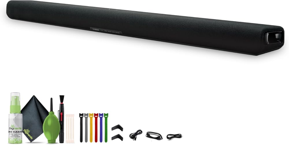 Yamaha SR-B30A 120W 2.1-Channel Sound Bar with Built-in Subwoofers + Cleaning kit + Reusable Fastener Straps