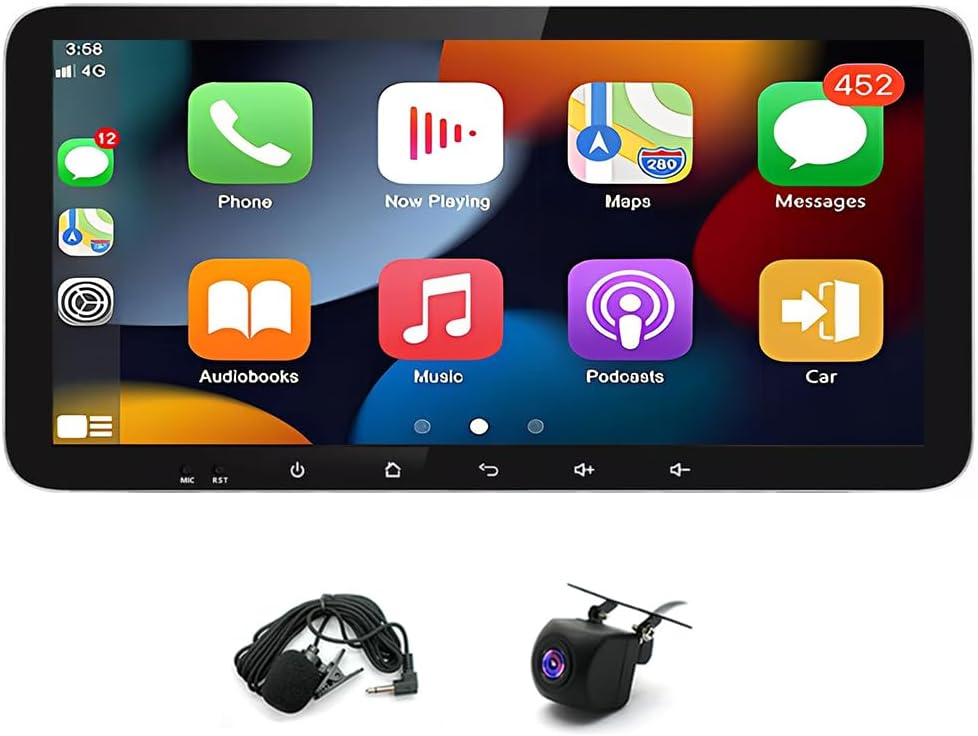 Double Din Car Stereo Radio Compatible for Warngler/Unlimited 2007-2016 with CarPlay Android Auto, 10.6