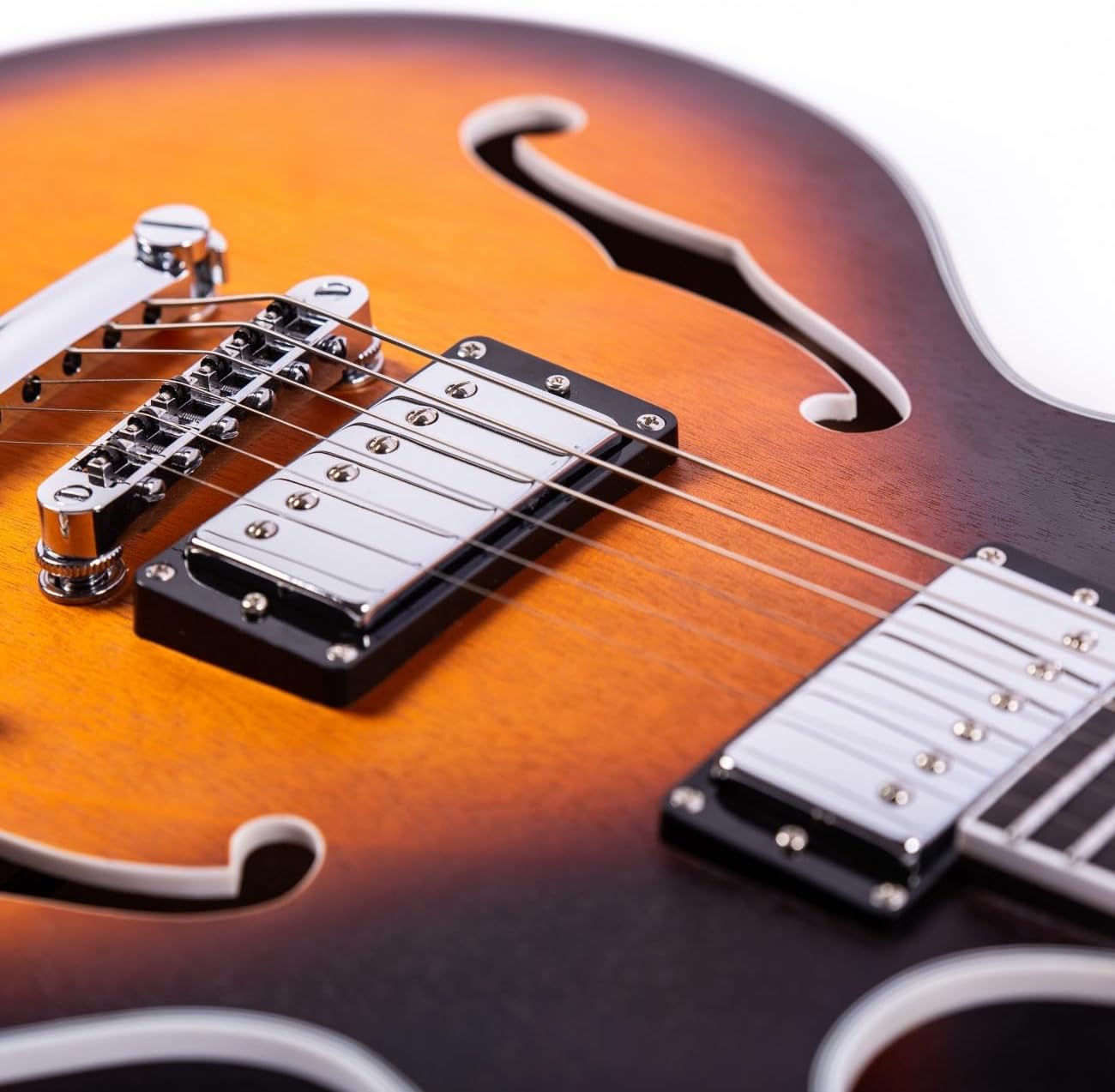 LPF Semi-Hollow Body Electric Guitar,Matte Finish, Humbucker Pickups, mahogany Wood Body, mahogany Neck, Rosewood Fretboard, 6 Strings, Includes Guitarbag(GTLPF-02-black VS)