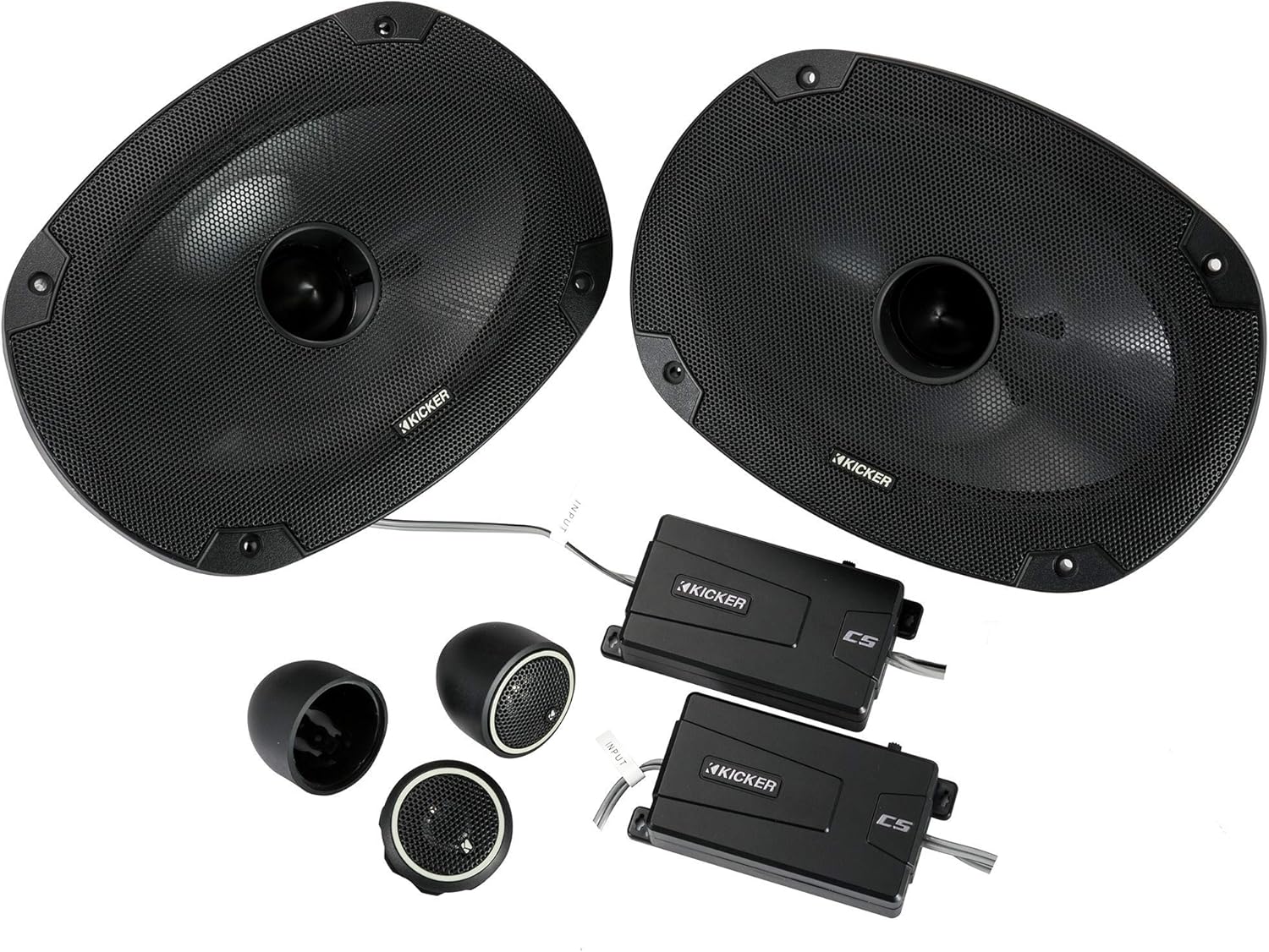 Kicker 46CSS694 Car Audio 6x9 Component Full Range Stereo Speakers Set CSS69 (Renewed)