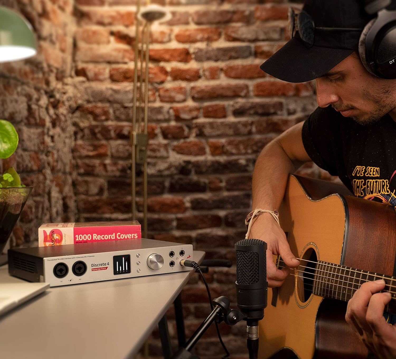 Antelope Audio Discrete 4 Synergy Core Desktop Audio Interface for Music Professionals - Thunderbolt & USB 4 Channel Microphone Preamp Recording, Streaming Studio Audio Interface w/37 FX Included