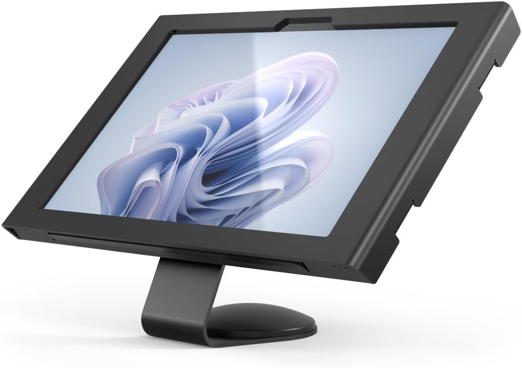 Compulocks Apex Enclosure Core Stand, Anti Theft Display Stand for Surface Pro 8, 9, 10 and11 Durable Tablet Holder for Retail, Offices, and Kiosks – Black