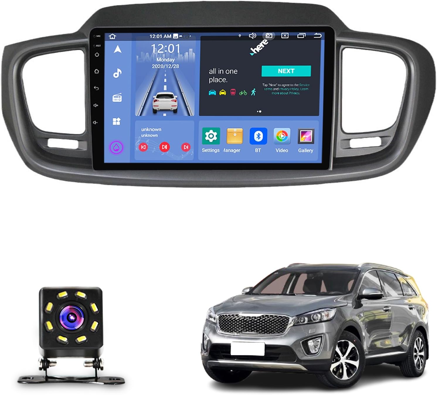 Android 13 Car Stereo Radio for KIA Sorento (2014-2017), 9 Inch Touch Screen Head Unit Multimedia Video Audio Player with CarPlay Android Auto GPS Bluetooth FM(Size:Quad Core 2+32 G)