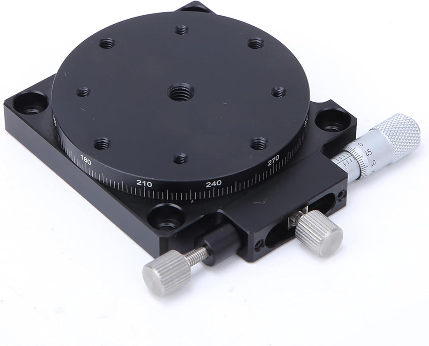 Manual Trimming Station Displacement Platform, Linear Stage Tuning Sliding Table Φ60mm for Production Machinery, Optical Experimental Measurement