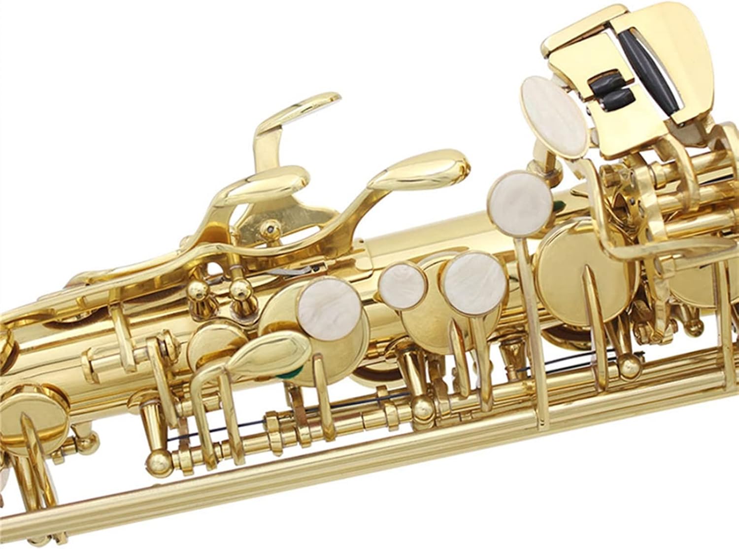 EB Alto Saxophone Brass Lacquered Gold Professional Woodwind Instrument E Flat Sax with Case Strap