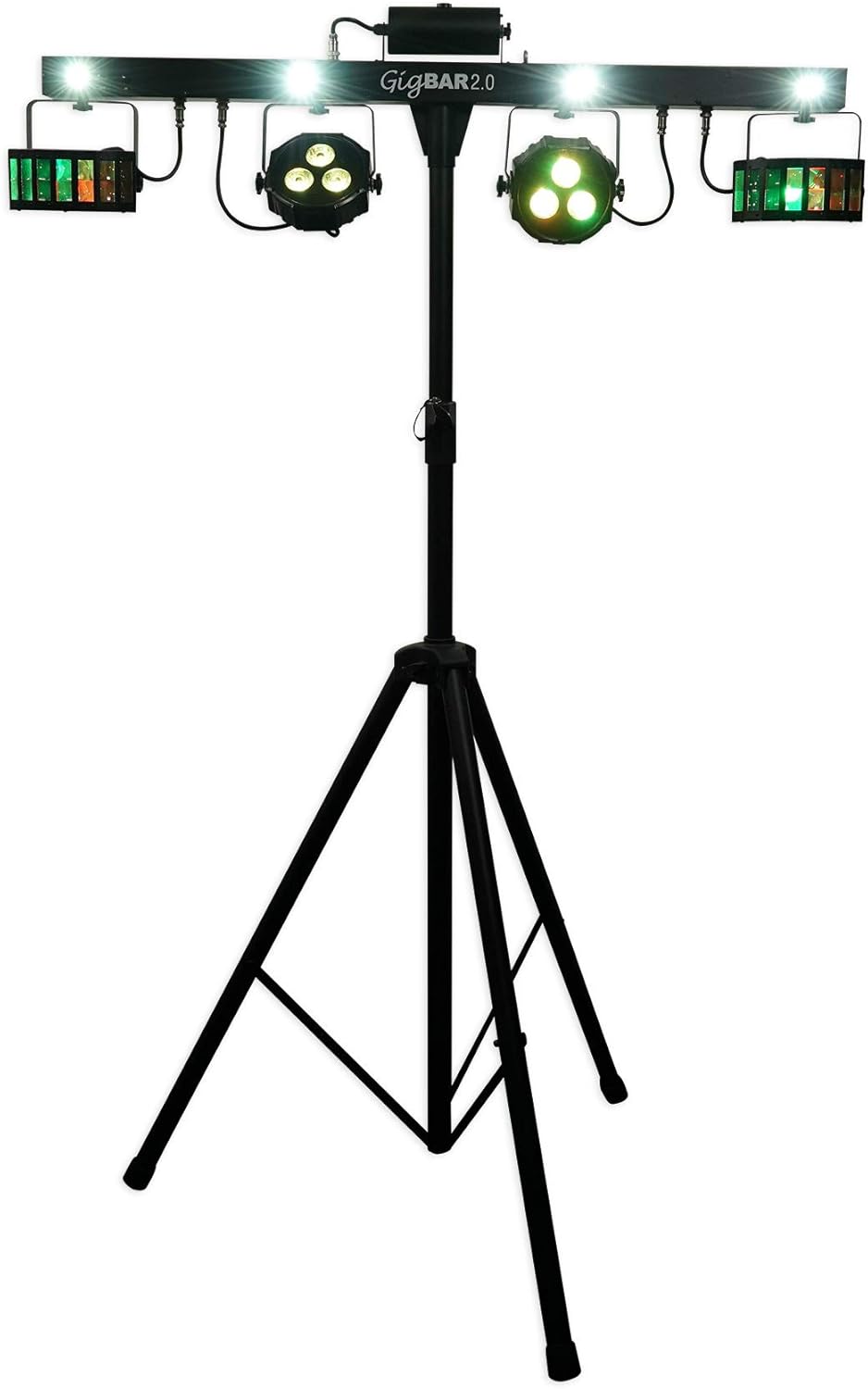 Audiosavings Bundle: Chauvet GigBar 2.0 DMX LED 4-in-1 Light FX Bar w/Tripod+Footswitch+Remote+Bag Bundle with Rockville ROCKFORCE 192-Channel Light/Fog DMX Lighting Controller (2 Items)